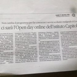 Oggi ci sarà l’Open day online dell’istituto Capitolo